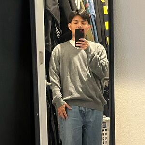 Calvin Klein Gray V-Neck Sweater